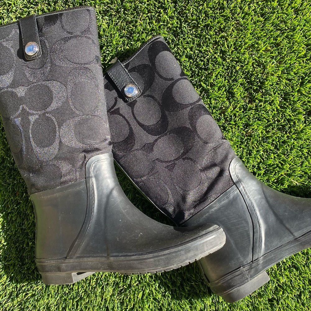 Coach Rain Boots Size 8